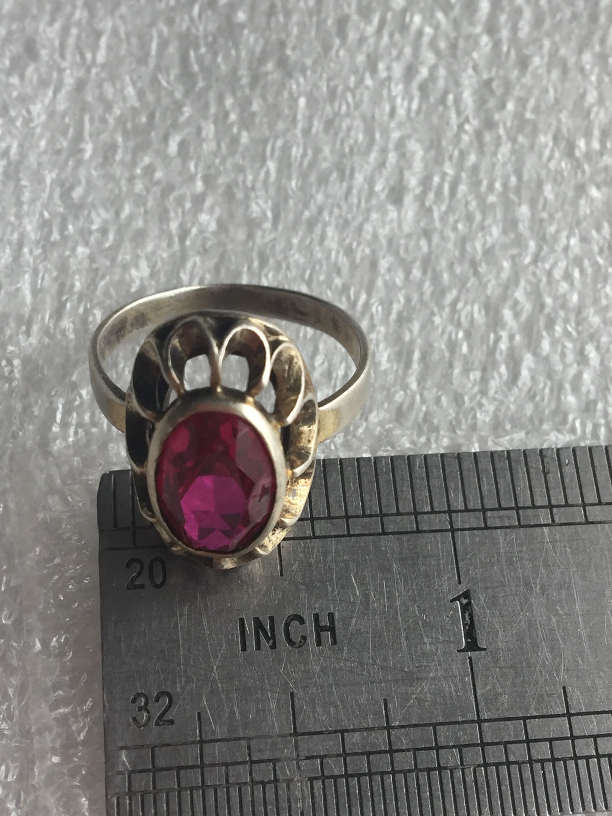 Tourmaline Rings silver 875 Russian Soviet Silver vintage USSR