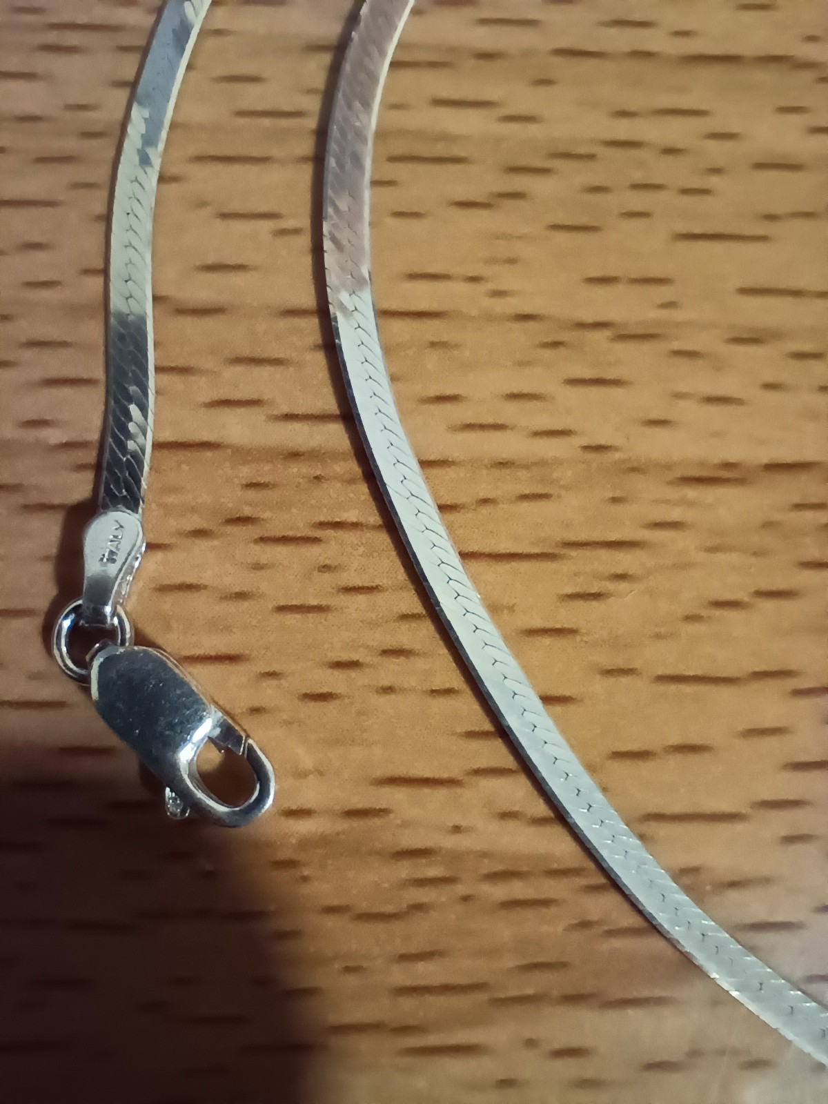 Vtg 925 Italian Italy Sterling Silver 2.5mm Herringbone Chain Necklace 20 1/4″