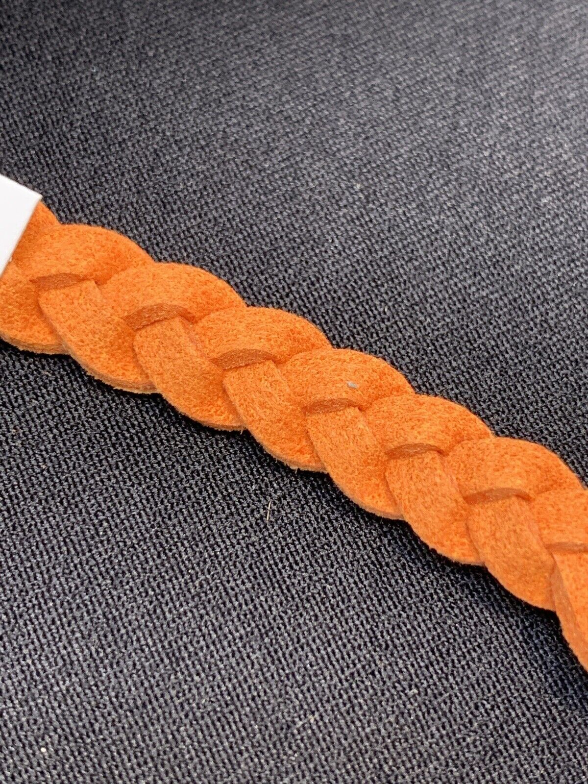 Lia Sophia New W/ Tags Orange Boho Leather Glass Rhinestone Bracelet 7 3/4”