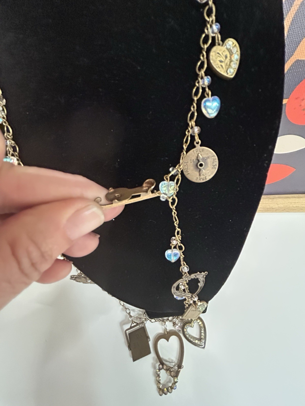 Glass Works Vintage Necklace 15” Long