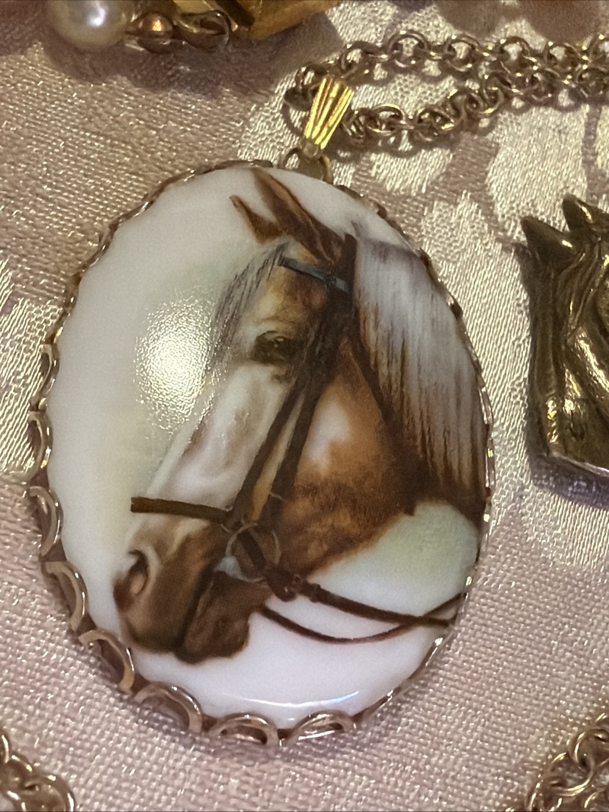 Vintage Equestrian Jewelry Lot Sarah Coventry Horse Pendant Kentucky Derby