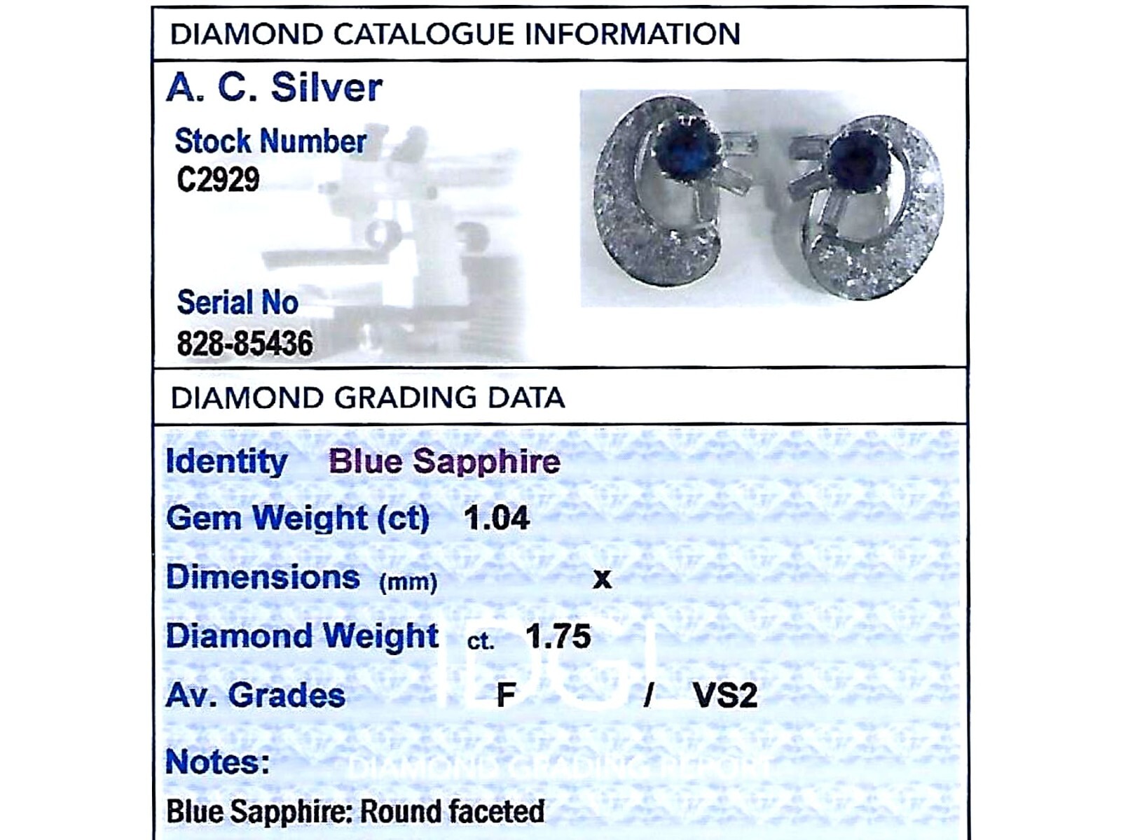 Antique Sapphire and Diamond Clip On Earrings in 18k White Gold