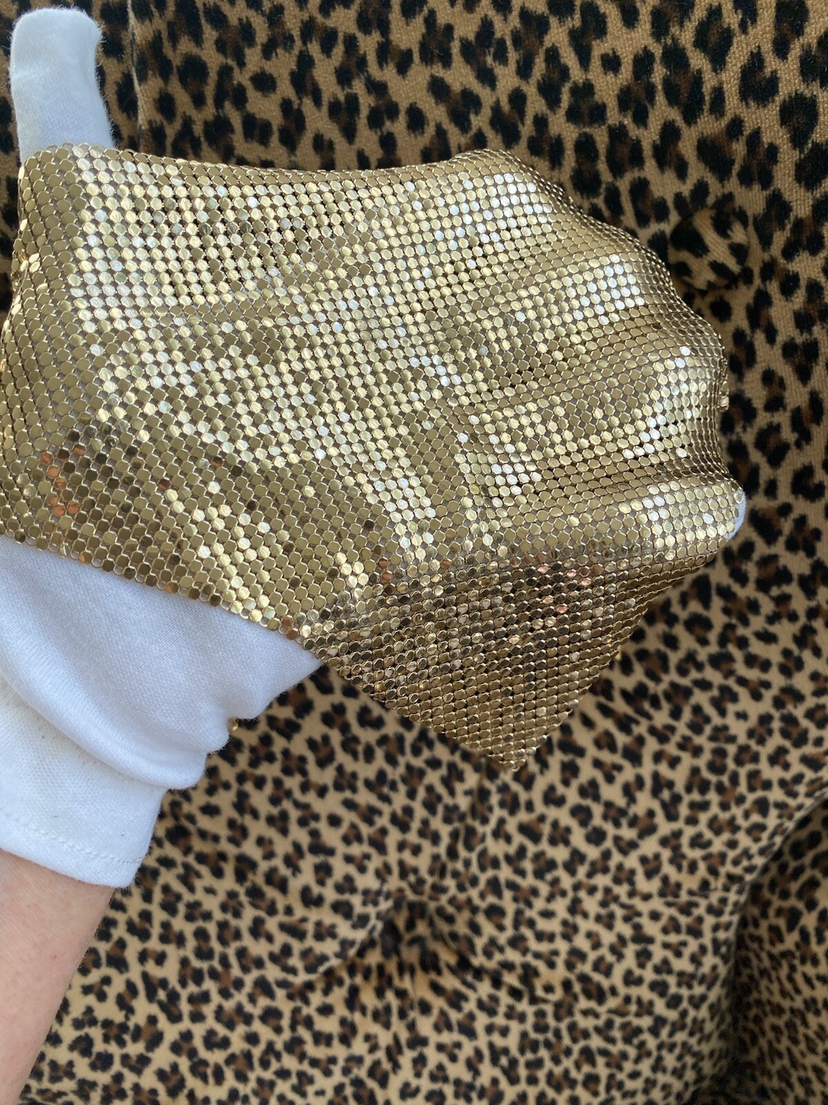Vintage WHITING & DAVIS Bag Purse Co Gold Mesh Disco Retro Necklace Video!