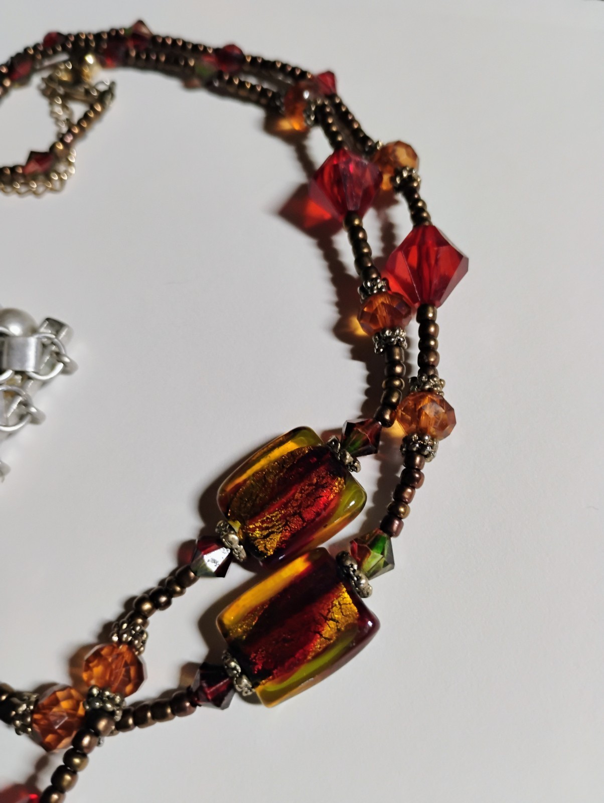 Stunning 23″ Czech Glass? Handmade Vintage Necklace & Matching Art Nouveau…