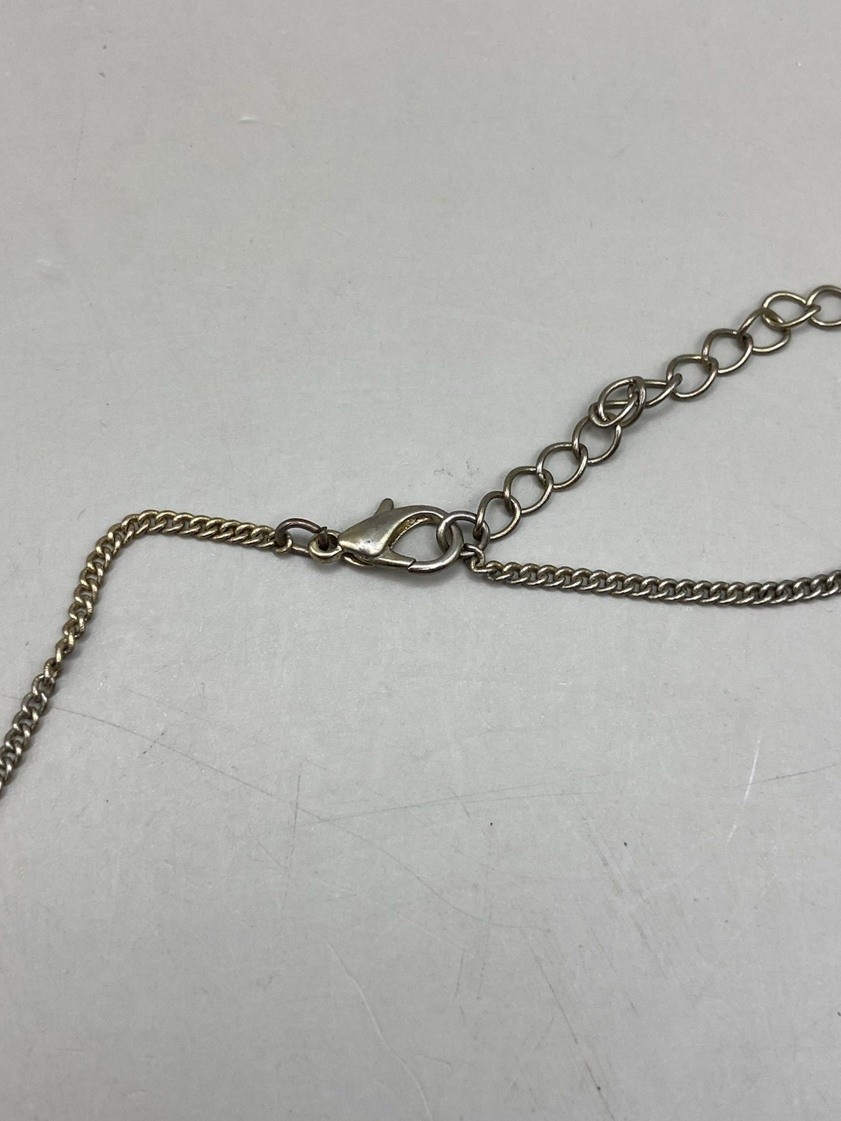 Small Vintage Owl Pendant, Dangle, Retro, Chain Link Articulated Silver Tone