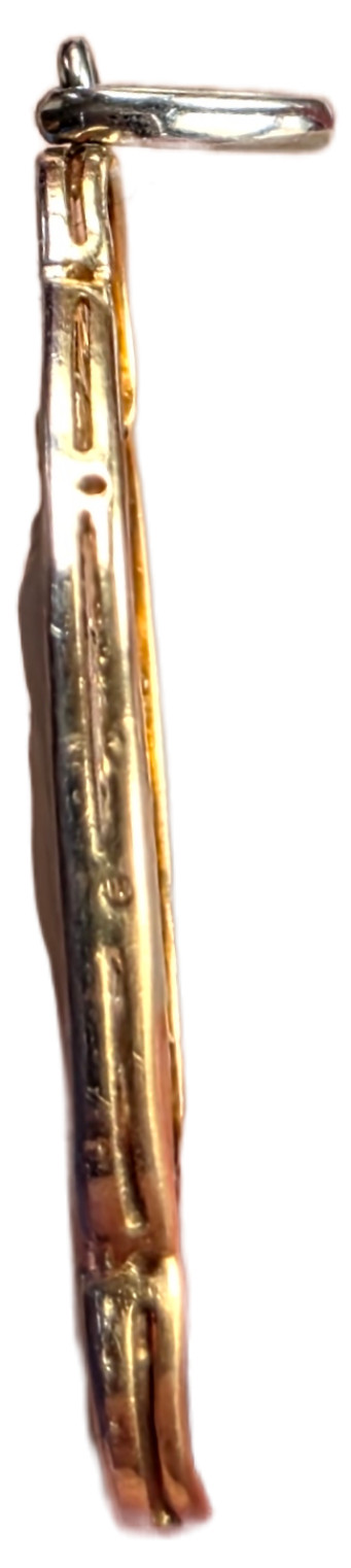 Antique 18k Gold Virgin Mary Medal – Real Diamonds & Mother of Pearl