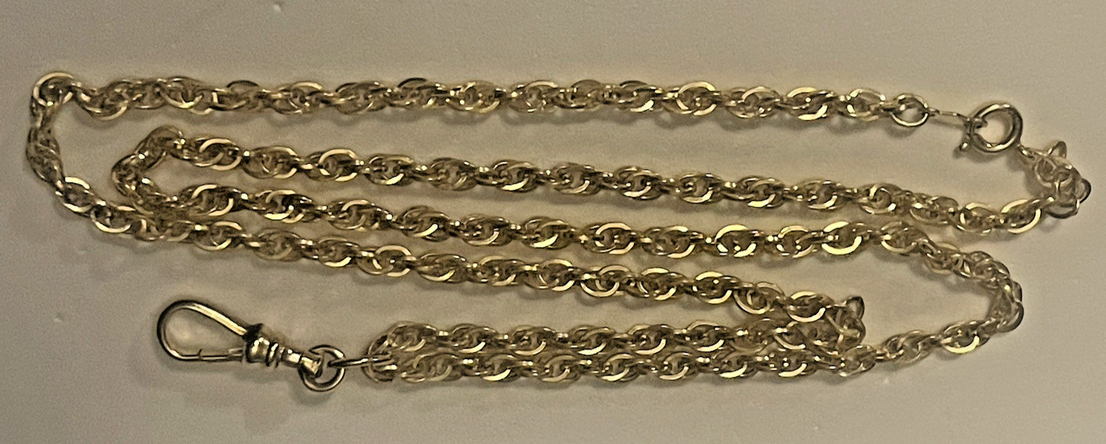 Vintage Edwardian Caco 25″ 12K Y Gold Filled Triple Link Rope Chain Necklace🌺🌺