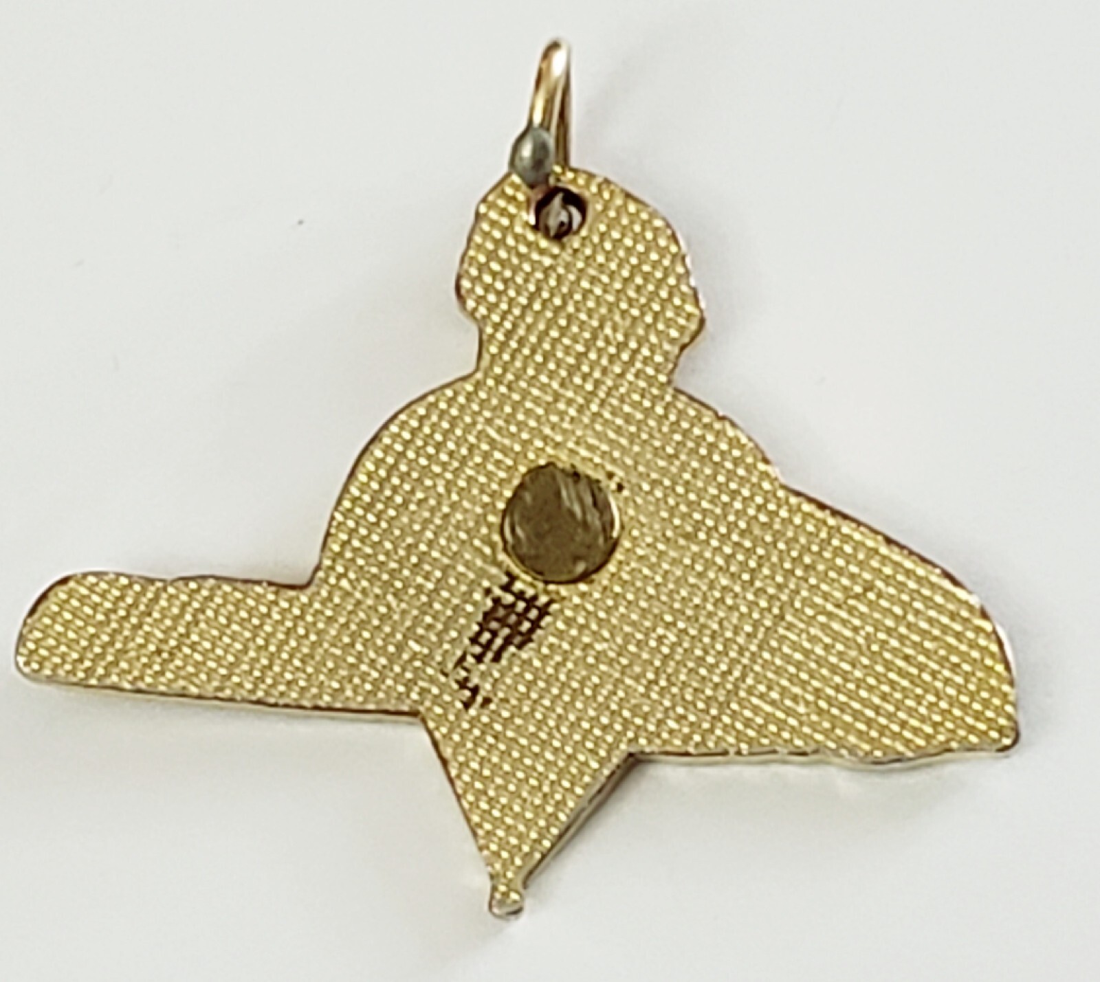 Vintage Forbes Magazine Yellow Advertise Goldtone Enamel Pendent Charm Gold Tone