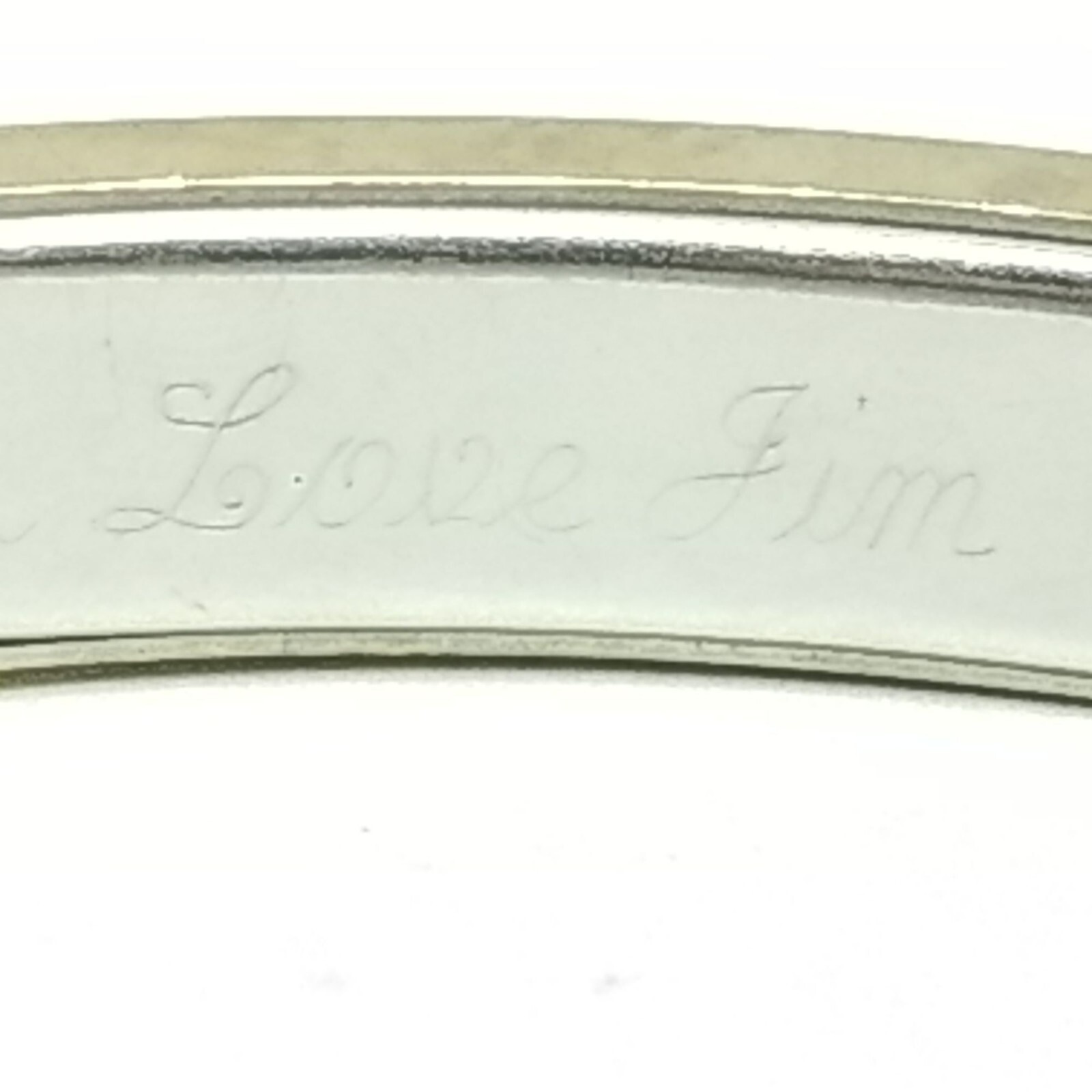 Vintage Engraved ID Bracelet, Linda Love Jim Gold Tone Stretch Band Bangle