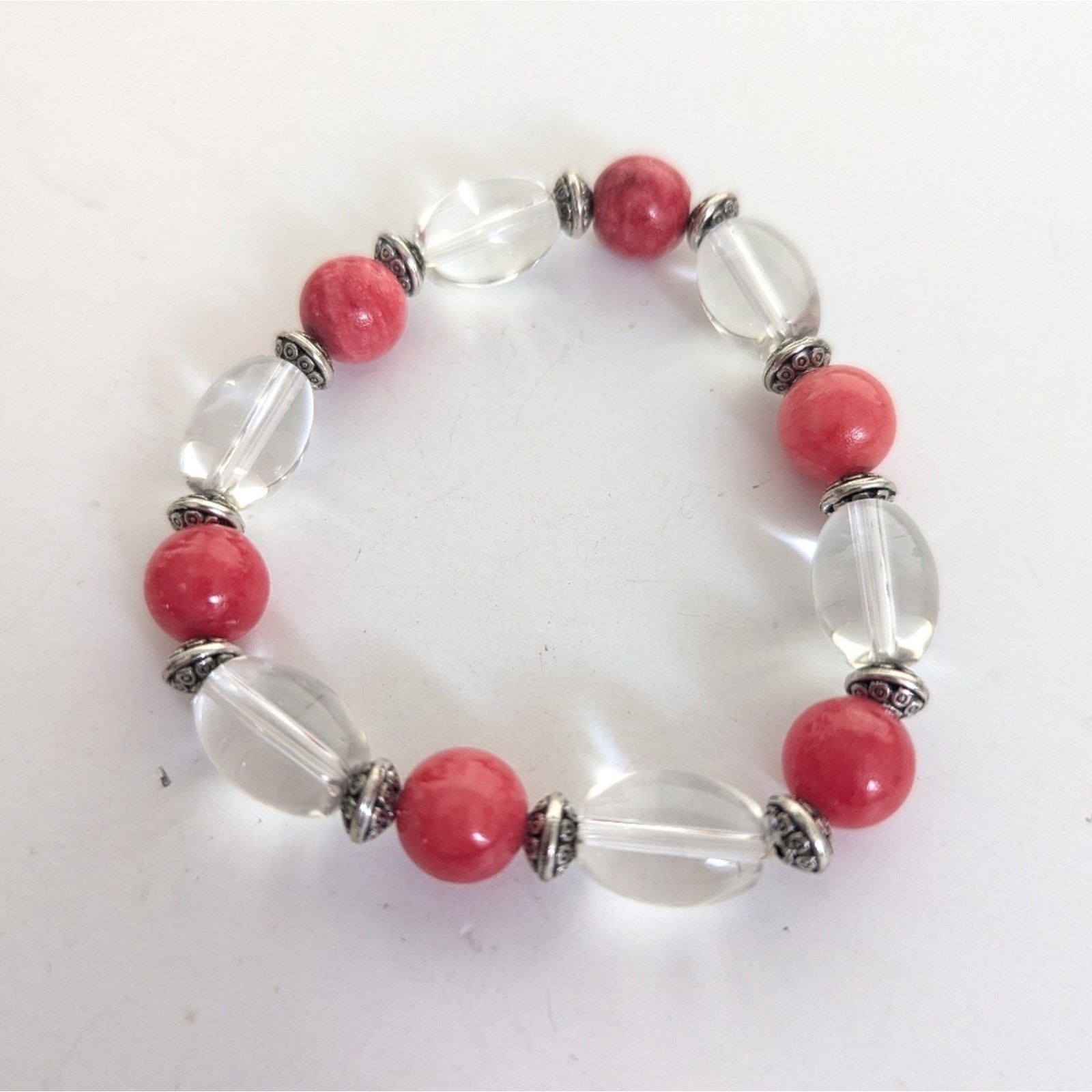 Vintage Bohemian Style Glass Bead Layering Beaded Stretch Bracelet