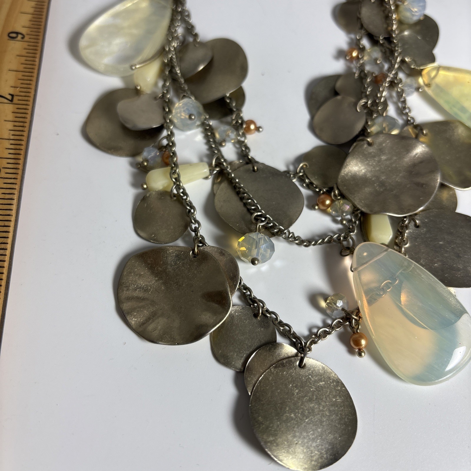 Vintage Coldwater Creek Necklace Metal And Beads
