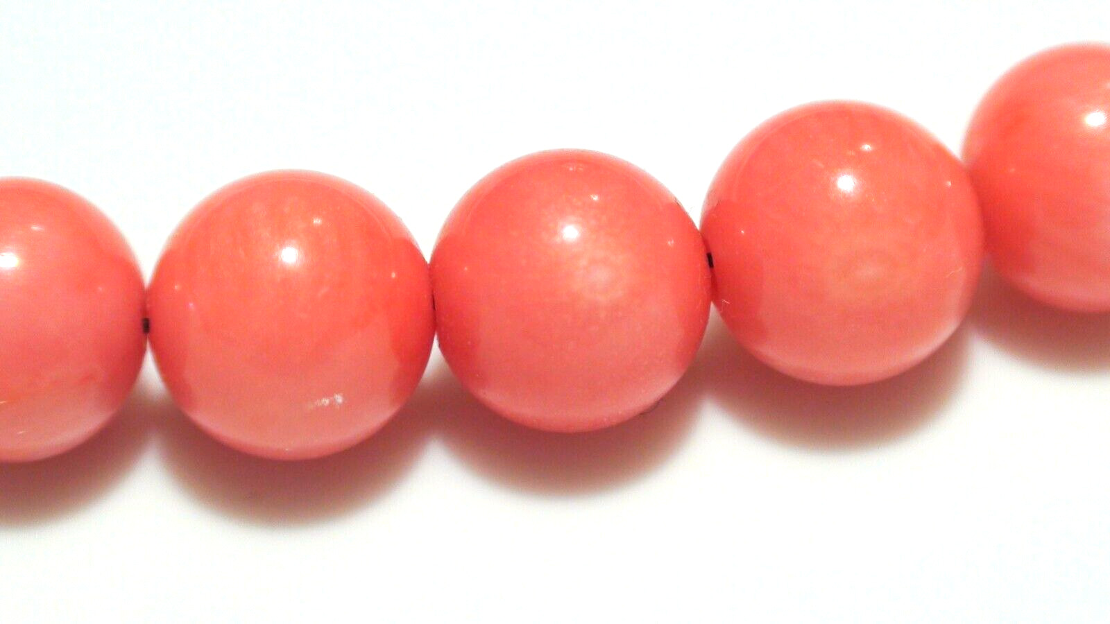 VINTAGE! 213.25ct 100% NATURAL PINK SALMON JAPANESE MOMO CORAL 925 SILVER CLASP