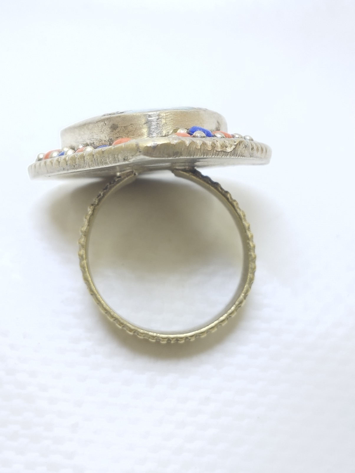 Rare Extremely Ancient Antique Victorian Ring Multicolor Stones Amazing Artifact