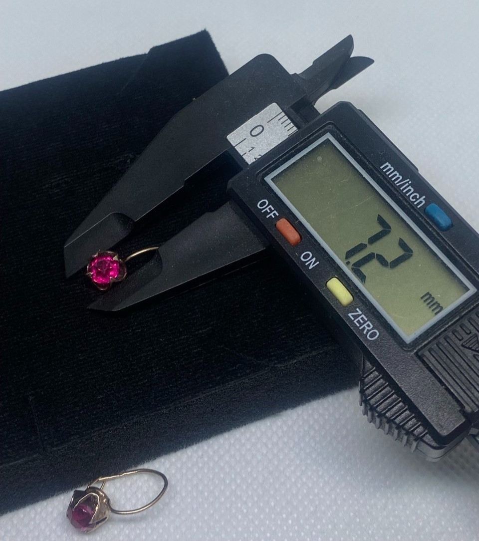 Vintage earrings from the Soviet Union, 70s, 875 silver, USSR.Weight 1.89 g
