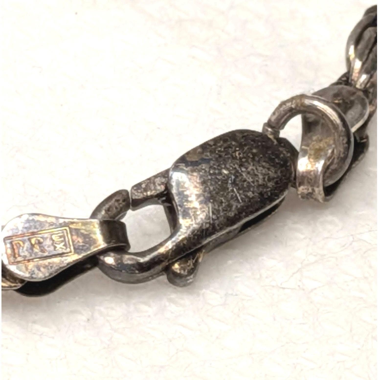 Vintage Italy 925 Sterling Silver Spiga Wheat Chain Bracelet Signed UX 7″