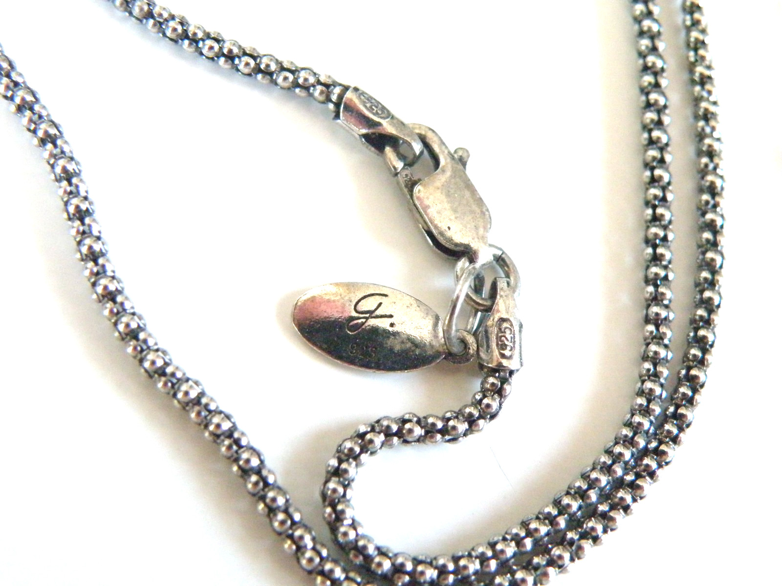 Huge Samuel B Carved CZ Dragon Statement Pendant Popcorn Mesh Necklace