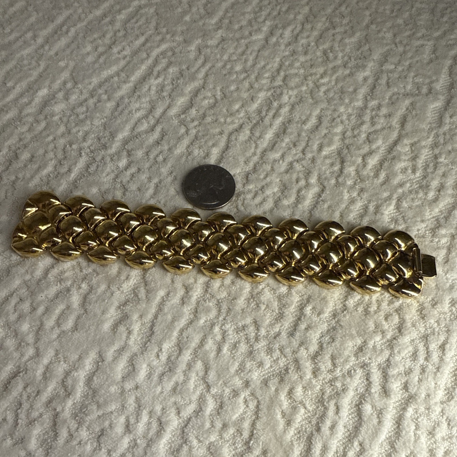 Vintage Chunky Statement Bracelet From The 1980s Or Early 1990s Era Size 6.5