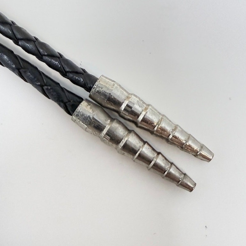 Sterling Silver Turquoise Bear Claw Paw Bolo Tie Southwest Native Shadowbox