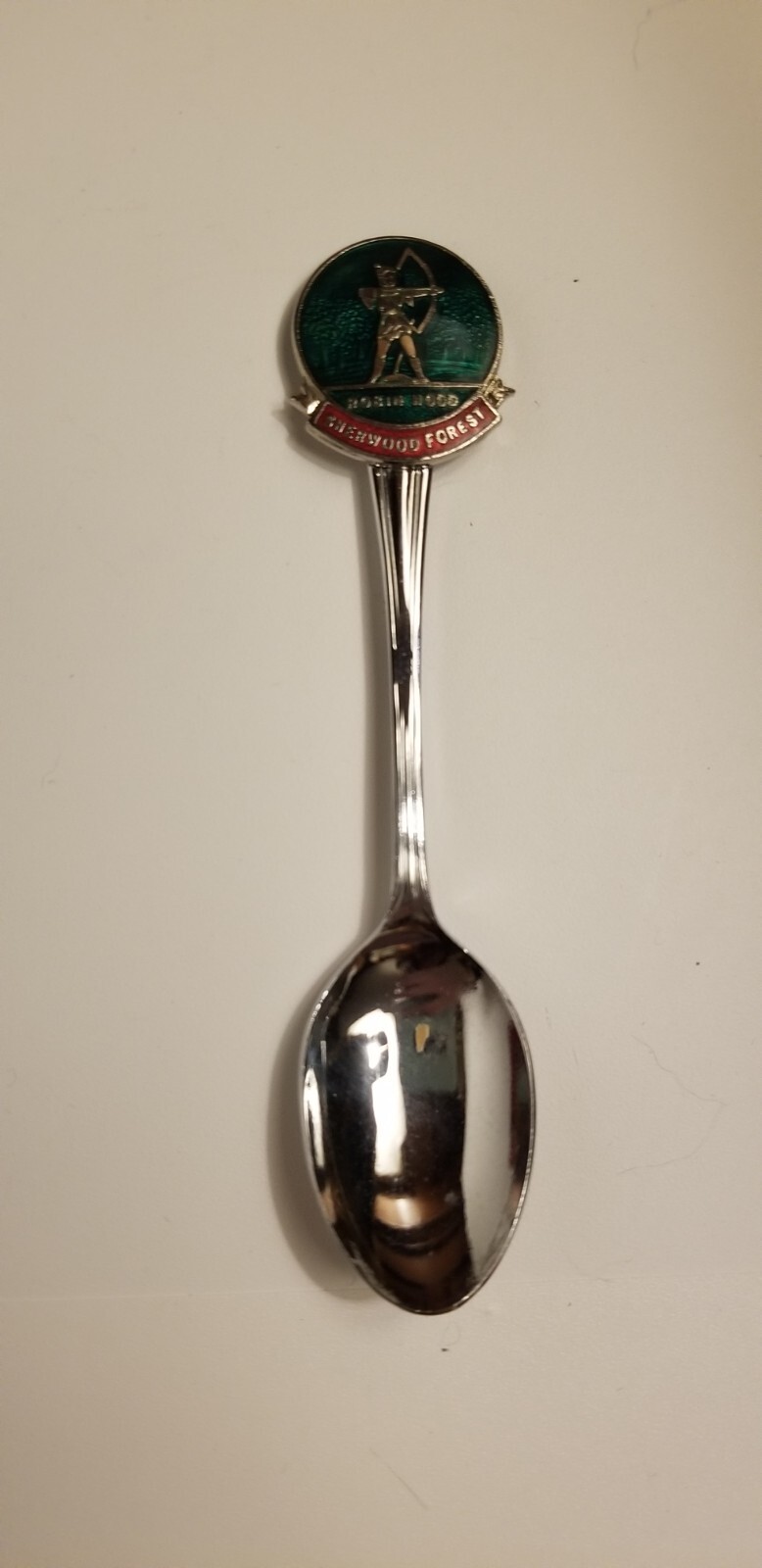 VINTAGE ROBIN HOOD SHERWOOD FOREST COLLECTIBLE SOUVENIR SPOON ENAMEL