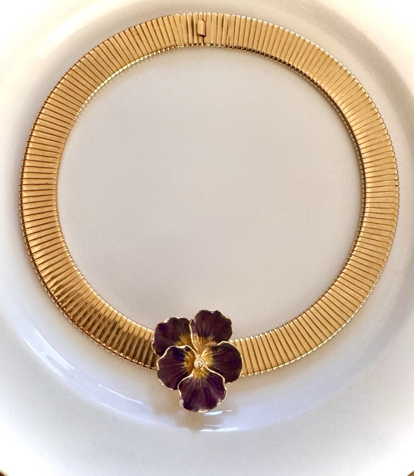 Metropolitan Museum of Art Russian Imperial Purple Pansy Necklace Made By CINER