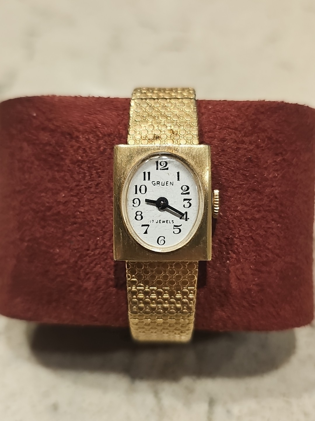 Vintage Gruen Ladies Watch 17mm Manual Wind, Running
