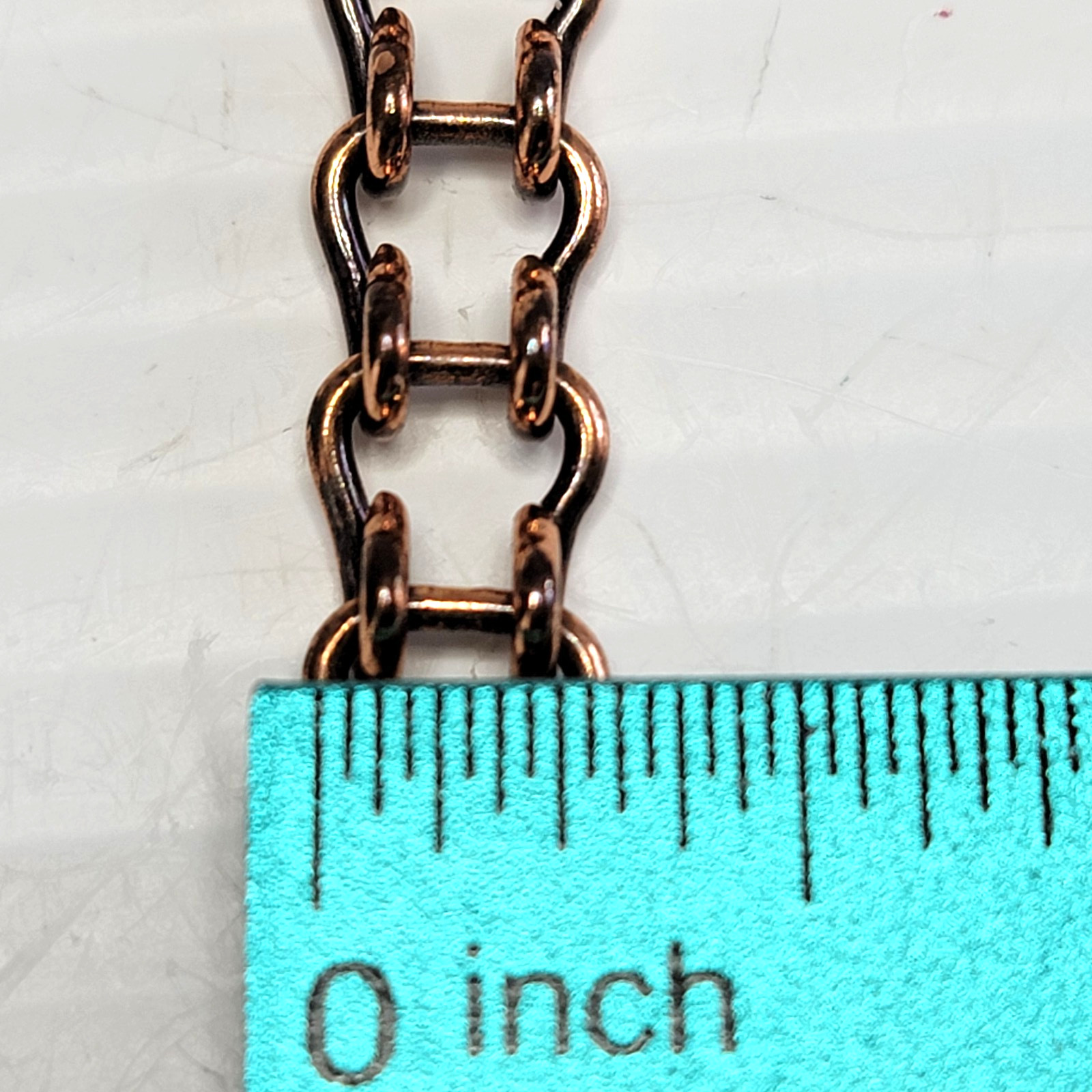 Vintage Solid Copper Double Link Ladder Chain Bracelet 8″ Sister Hook Clasp 14g