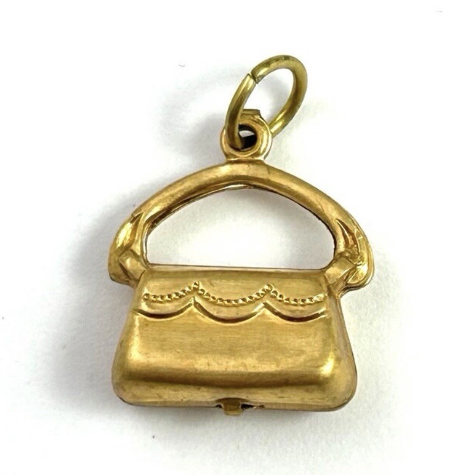Vintage Charm Pendant Brass Purse Charm Vintage Jewelry Charm For Women Gift
