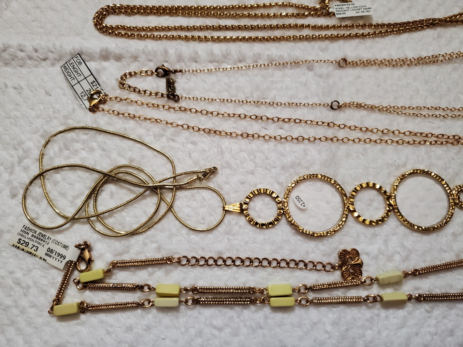 HSN VINTAGE MODERN MIXED JEWELRY LOT,6 NECKLACES 12 BRACELET