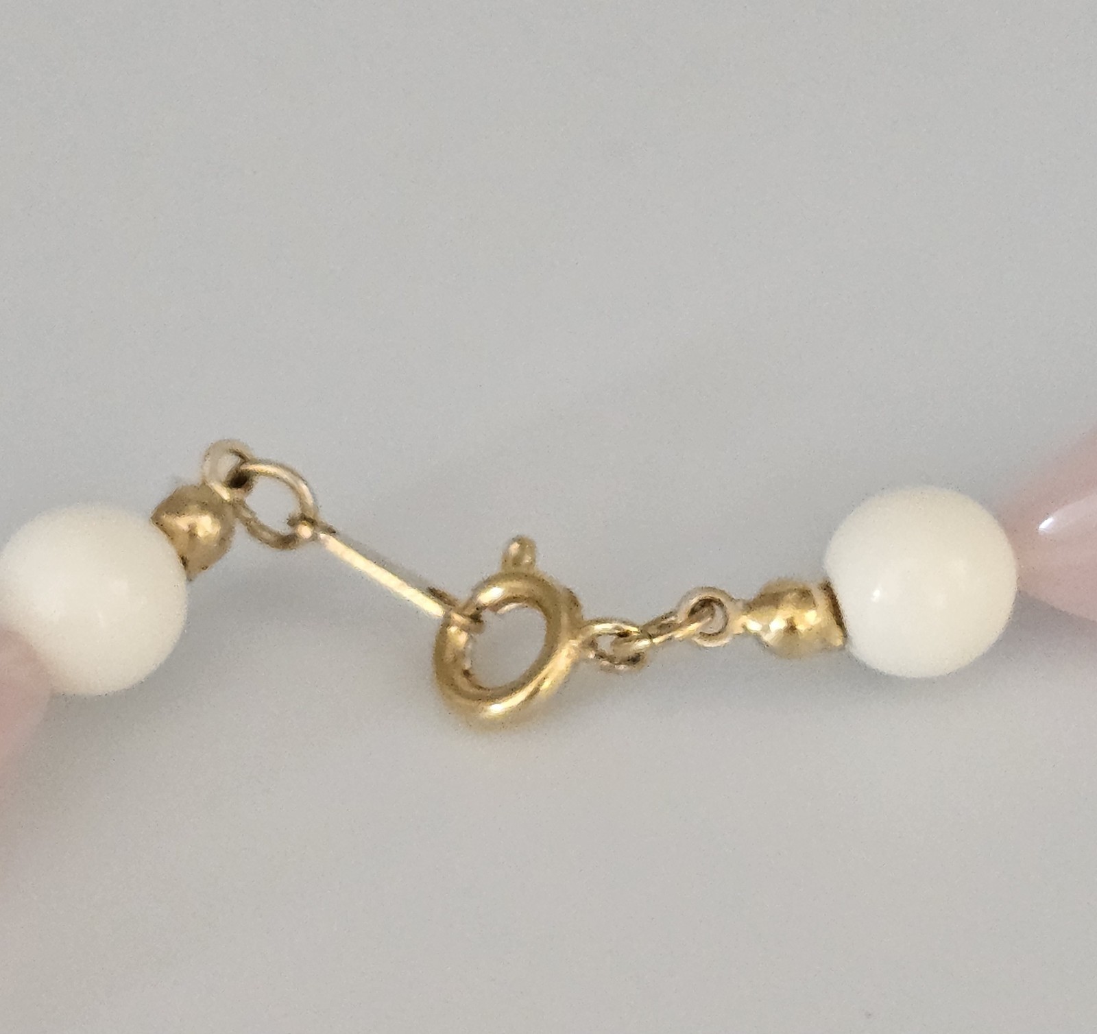 Vintage Glass Beaded Necklace Pink Purple White 27 Inches Retro Costume Jewelry