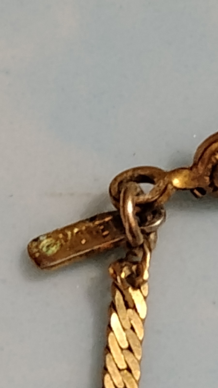 Vtg Signed Monet Chain Necklace & Double Link Bracelet Set Gold Tone