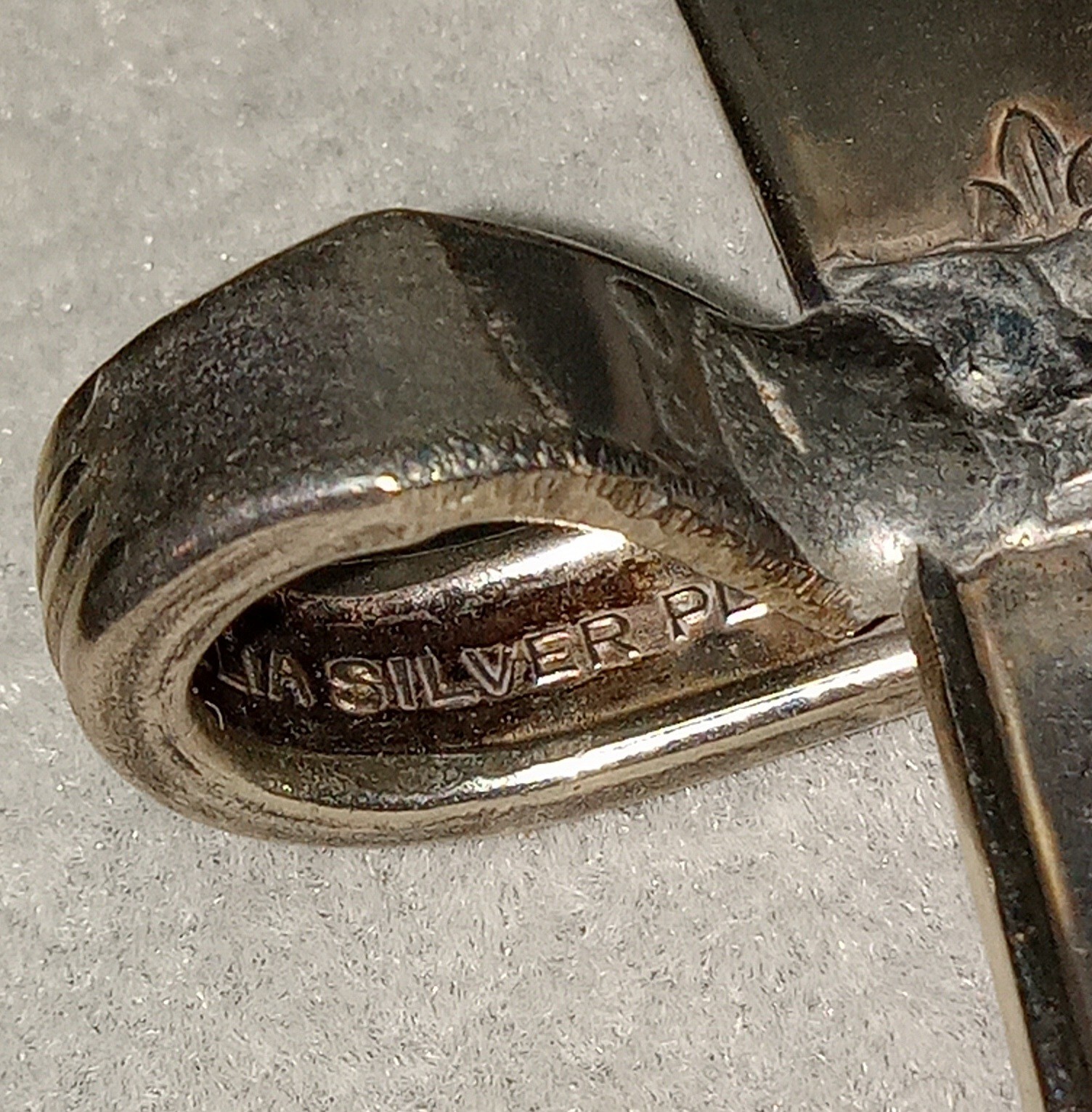 Vintage Jewelry Spoon Handle Silver Plated Cross Pendant Utensil Handmade