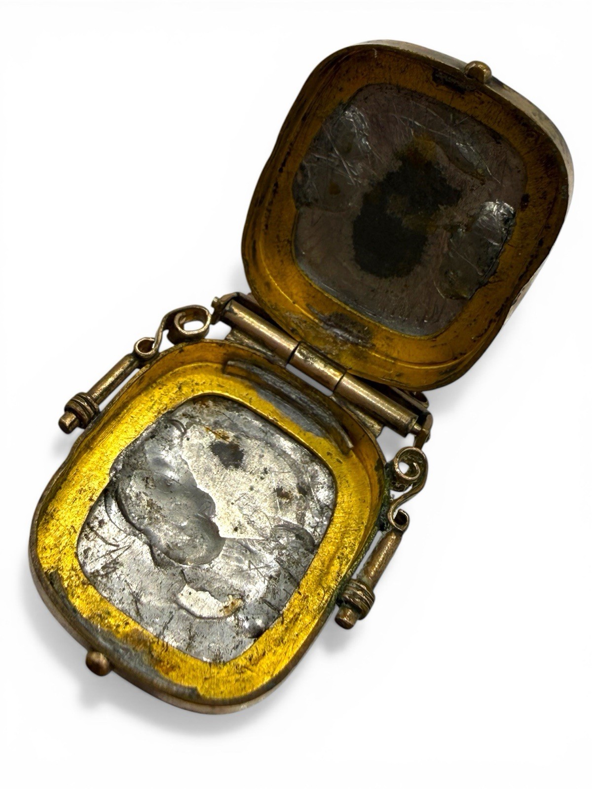 Antique GF Intaglio Centurion Carnelian Tigers Eye Watch Fob Pendant Locket