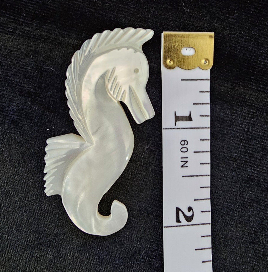 Vtg Lot Nautical Carved Mother of Pearl Sea Life Brooches Seahorse Fish Dolphins