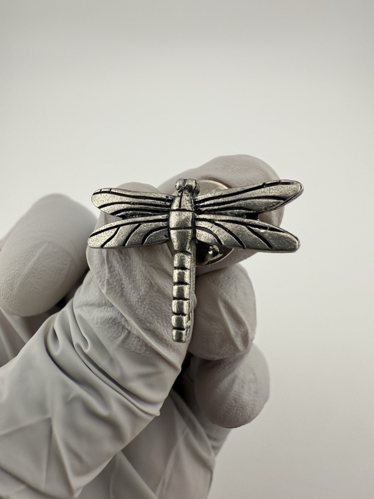 VTG Small Dragon Fly Pewter? Lapel Pin by Clift