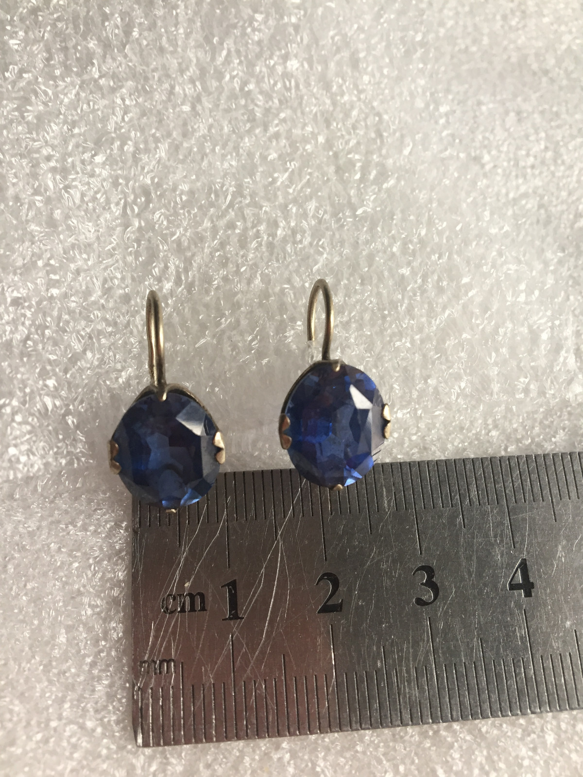 Earrings silver 875 Russian Soviet topaz Ural vintage USSR Rare old antique