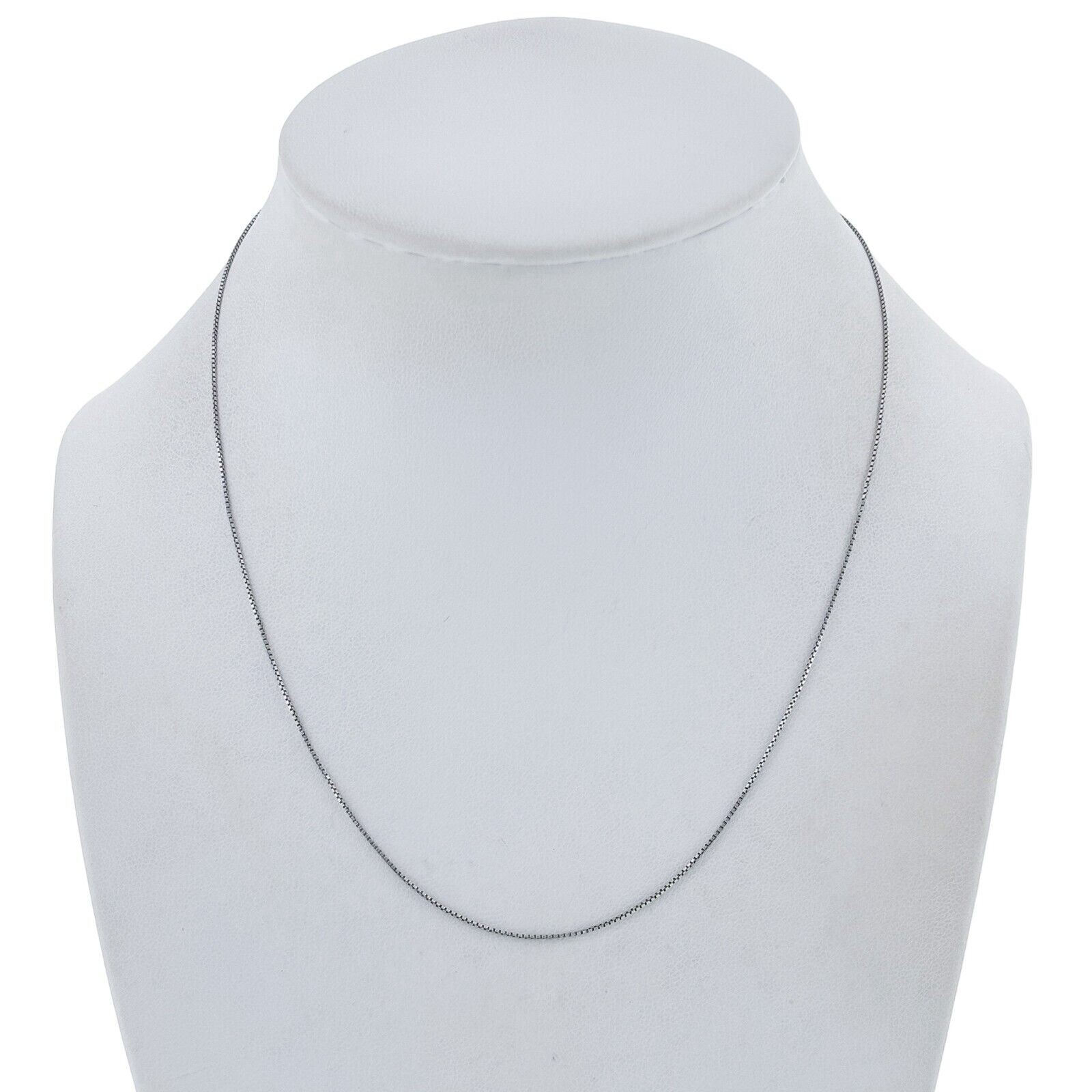 Vintage Italian Sterling Silver 925 Box Chain Necklace 16.5″