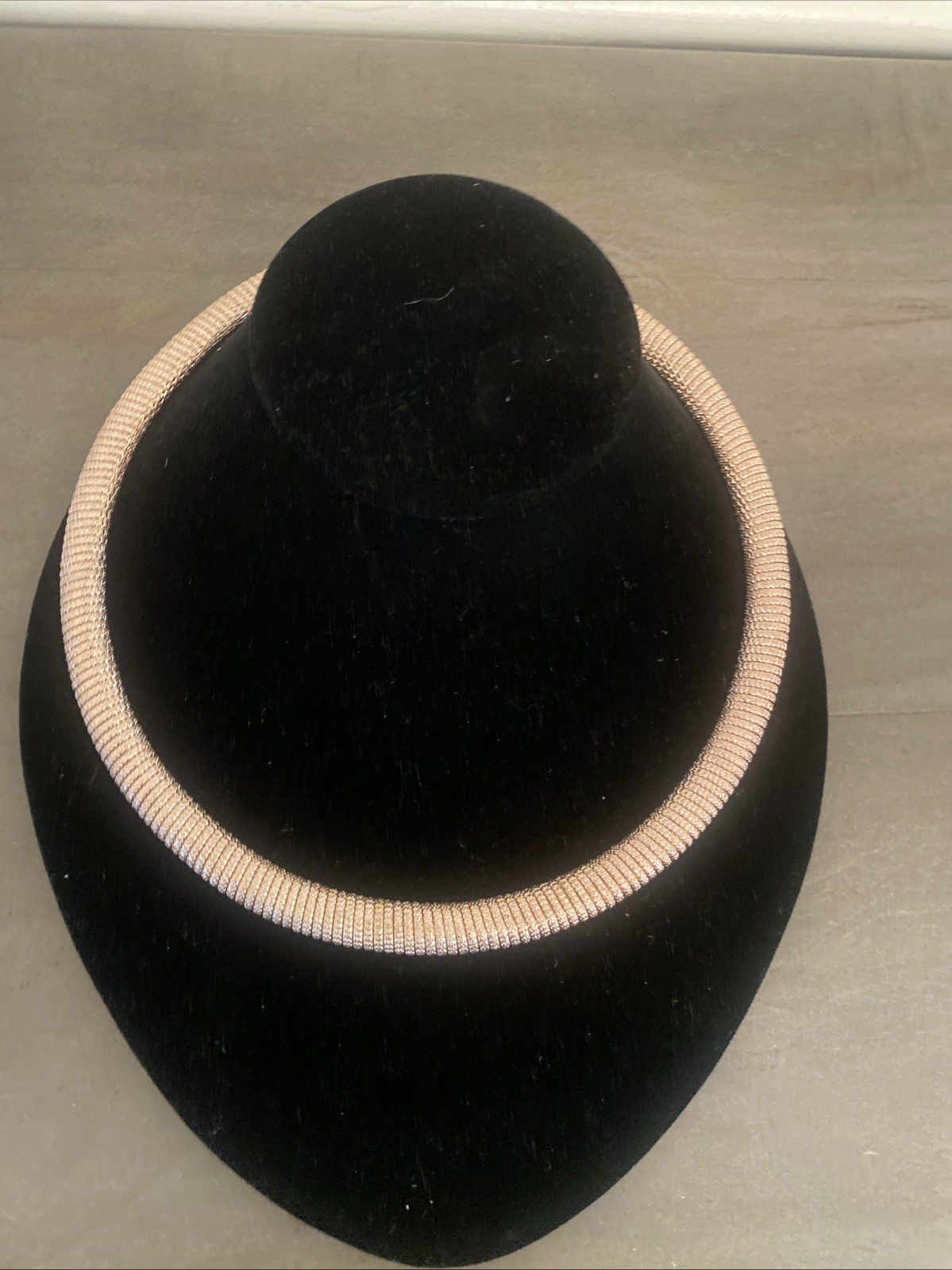 Necklace Rose Gold Collar Statement Choker Torque Ribbed Bold Modern Y2K 2000s