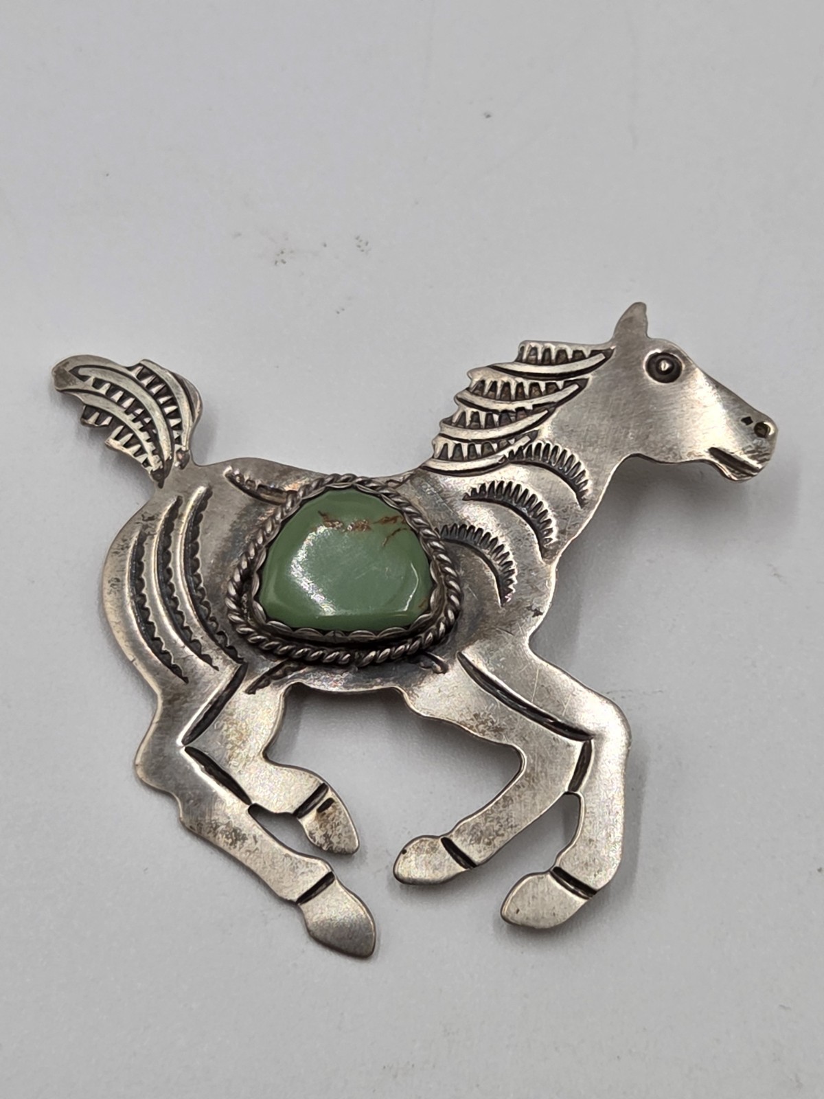 AJC Sterling Running Horse Brooch