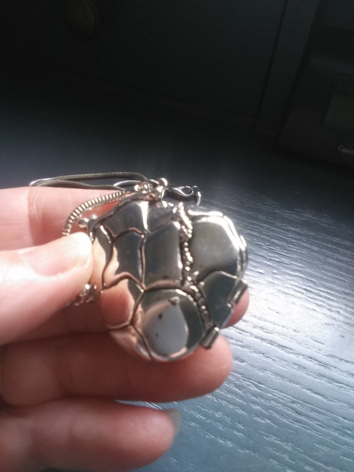 Vintage 1928 Jewelry Co Silver Tone Purse Locket Necklace. As Is J1026