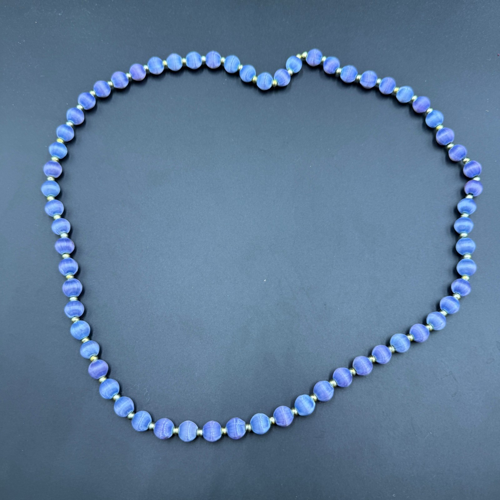 Vintage Faux Fur Beaded Necklace Accessory