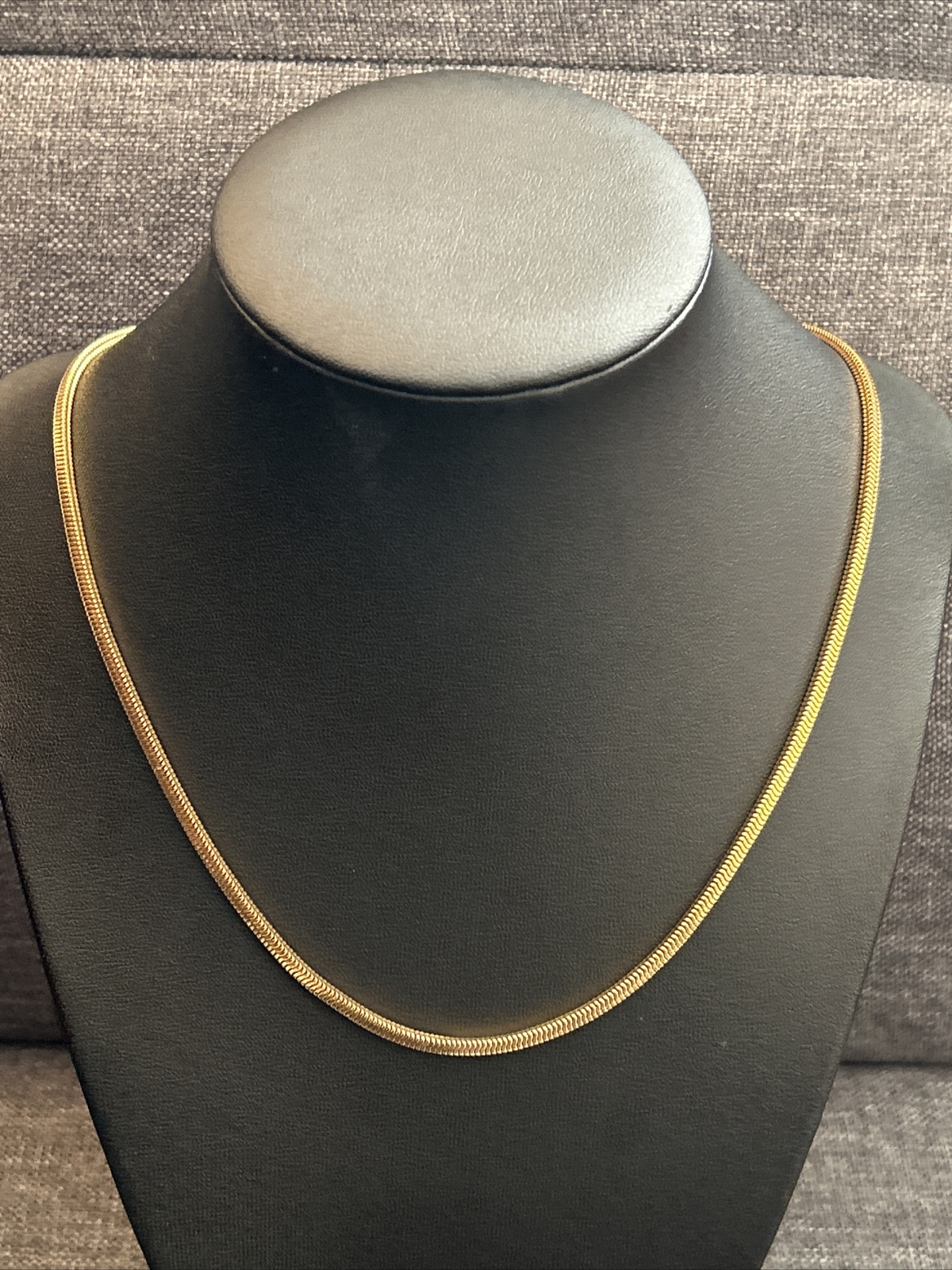 Necklace Chain Snake High Quality Gold Plated Gold Tone Americ KJ 19” GERMANY