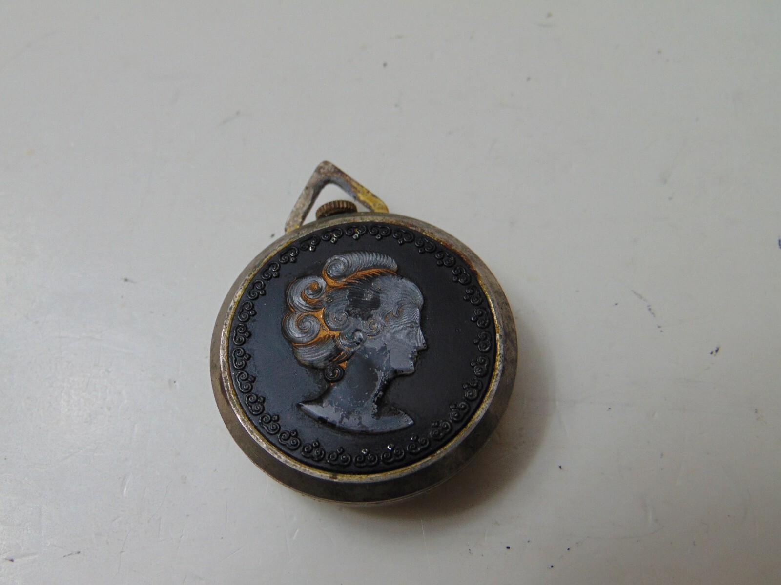 Vintage Cameo Lucerne Swiss Made Necklace Pendant Manual Windup Mechanical Watch