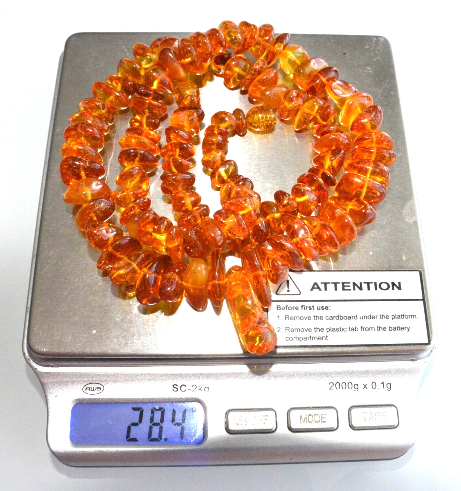 ✅54cm = 28gr RUSSIAN SOVIET BALTIC AMBER BEAD NECKLACE 琥珀 BRACELET STONE PENDANT