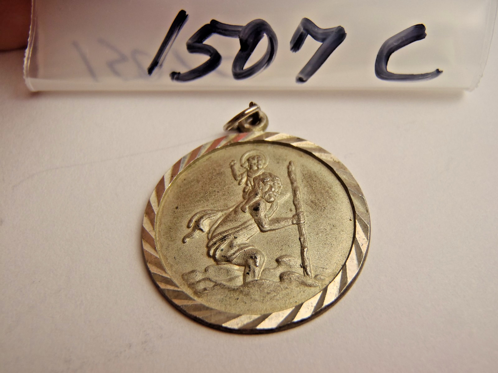 Vintage St. Christopher Silver Pendant 3.2g