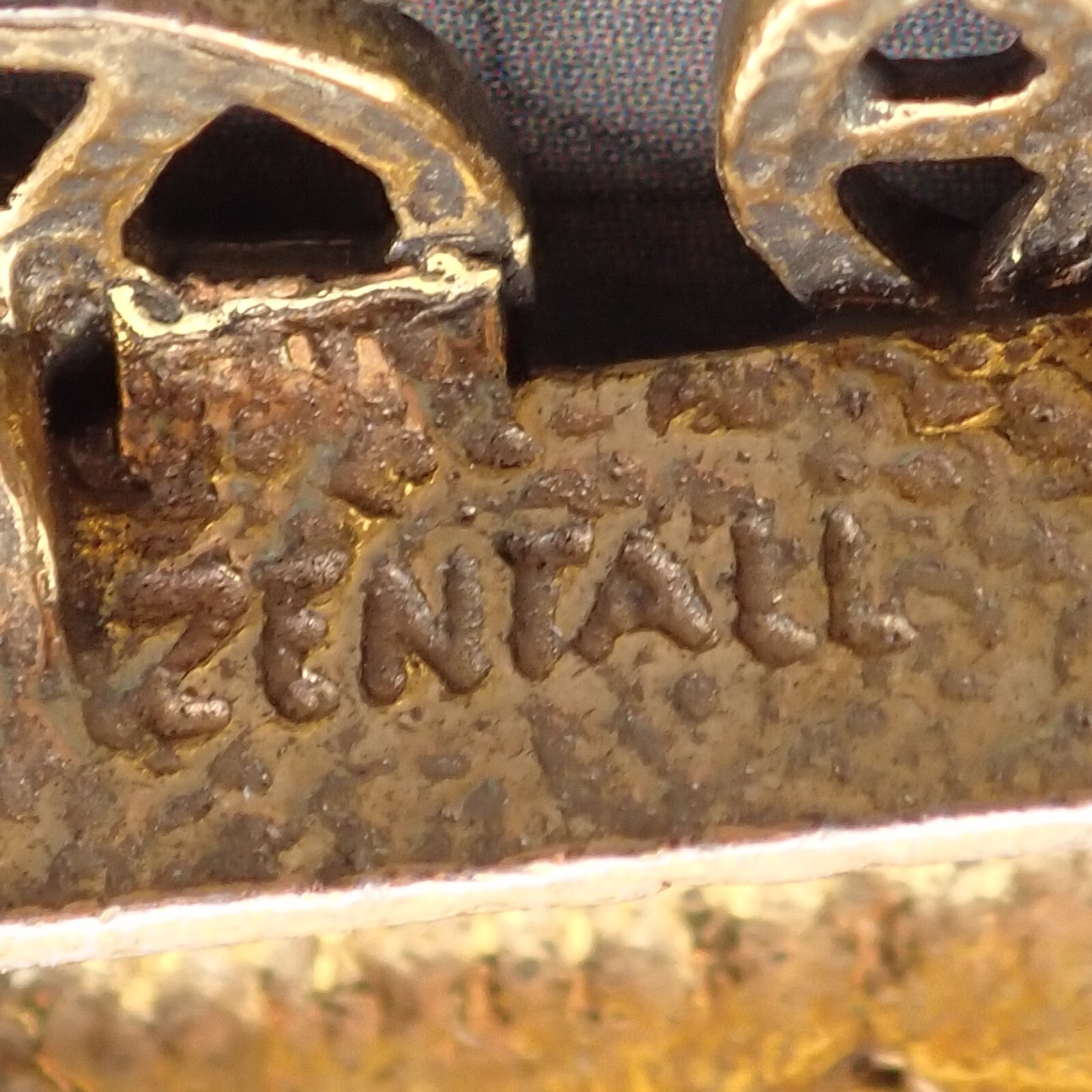 Vintage Zentall Locomotive Train Engine Gold Tone Pin Brooch