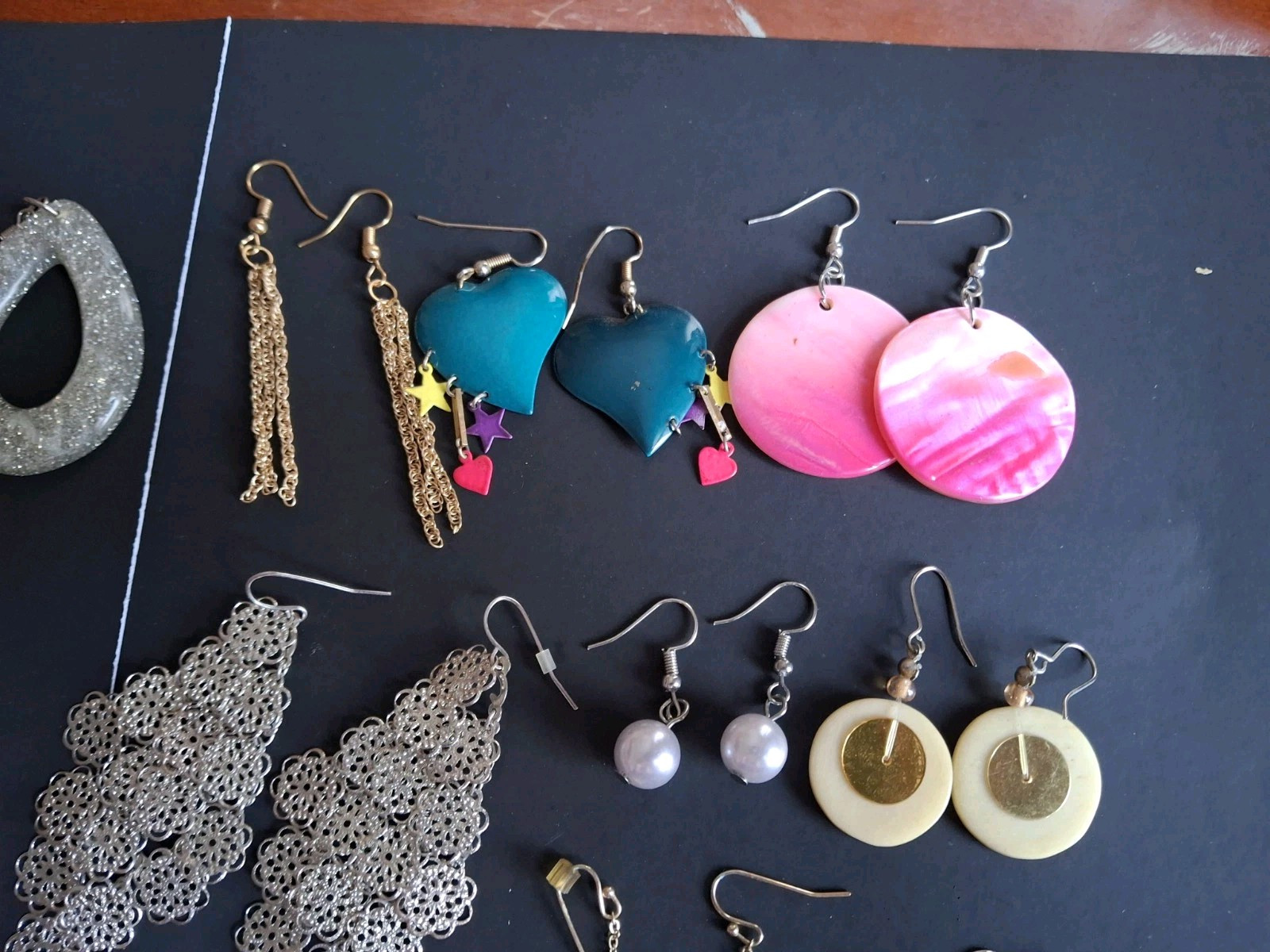 Lot Of 19 Modern/Vintage Earrings Pairs Pierced, Dangle, Hooks multicolor