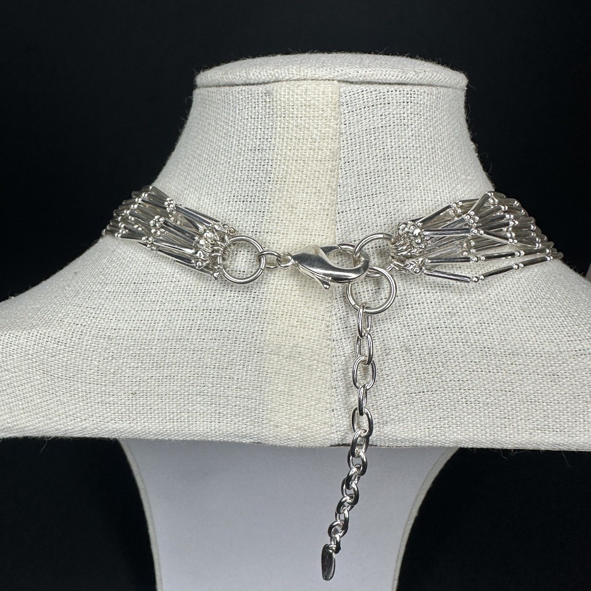Vintage Coldwater Creek Liquid Silver Style Multi strand Layered Necklace 30”