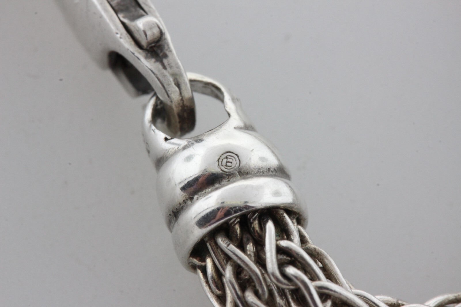 HW Burdick Co Sterling Silver 925 Multi Strand Spiga Wheat Chain Bracelet – 8.5″