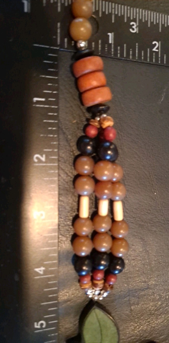 LEE SANDS WOOD INLAY MOSAIC Bird Necklace Vtg Lee Sands Necklace Bird Necklace