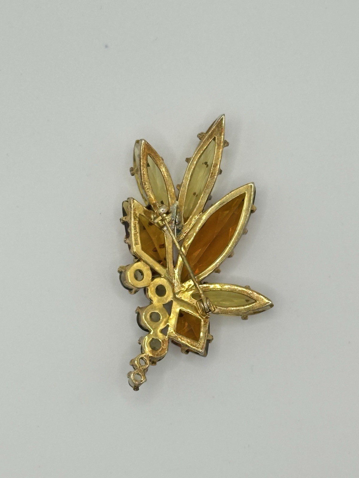 Vintage Kendra Scott Design Brooch. Signed. Topaz Fall Colors